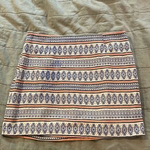 Patterned Mini Skirt